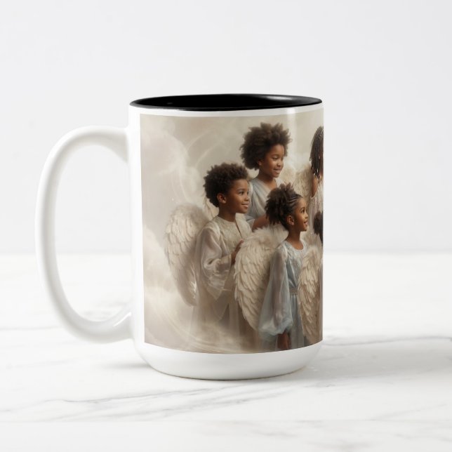 Bicolor Taza de café Black Angel (Izquierda)
