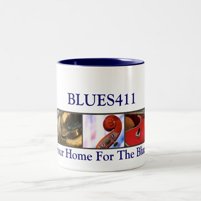 Bicolor Taza de café BLUES411 (Centro)