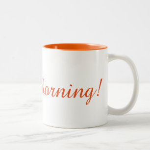Bicolor Taza de café: ¡Buenos días!