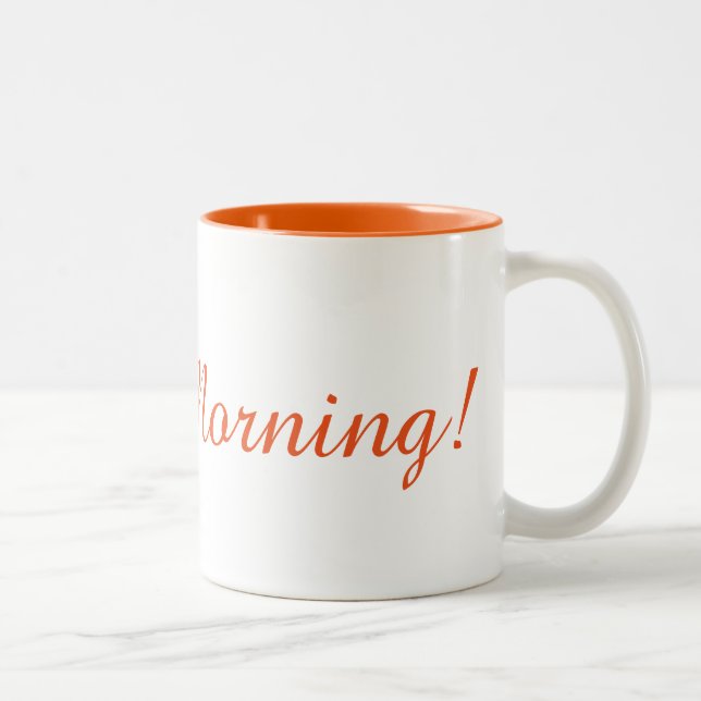 Bicolor Taza de café: ¡Buenos días! (Derecha)