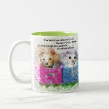 Taza de café Cachorros Lindos en Canastas Rosas y