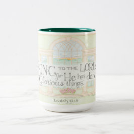Bicolor Taza de café Canto al Señor Bendito soy