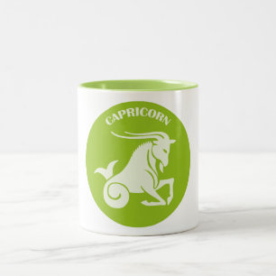 Bicolor Taza de café Capricornio