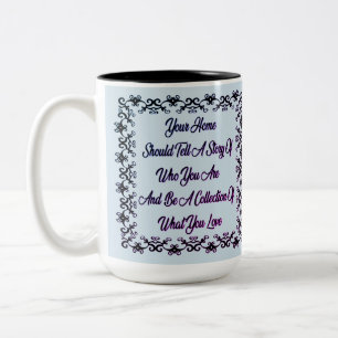 Bicolor Taza de café casera de la cita