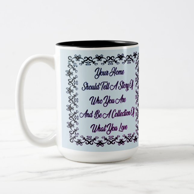 Bicolor Taza de café casera de la cita (Izquierda)