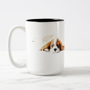 Bicolor Taza de café Cavalier King Charles Spaniel, Regalo