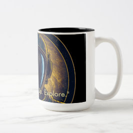 Bicolor Taza de café circular vector astronauta Galaxia Do