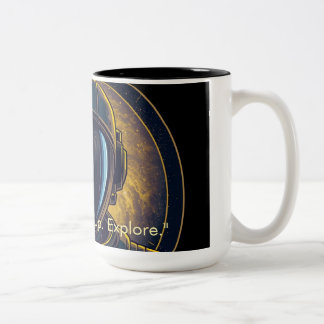 Bicolor Taza de café circular vector astronauta Galaxia Do