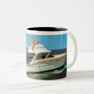 Bicolor Taza de café cobrable de comandante Boats del arte