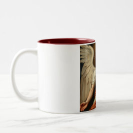 Bicolor Taza de café con ángel del Renacimiento clásico