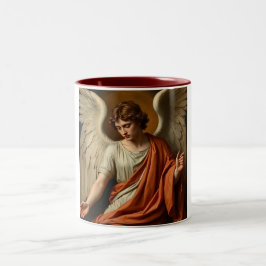 Bicolor Taza de café con ángel del Renacimiento clásico