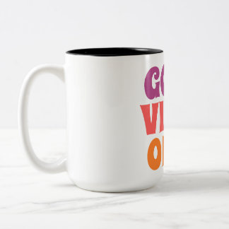 Bicolor Taza de café con buenas vibras