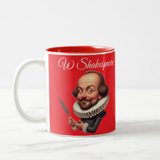 Bicolor Taza de café con cita de Shakespeare