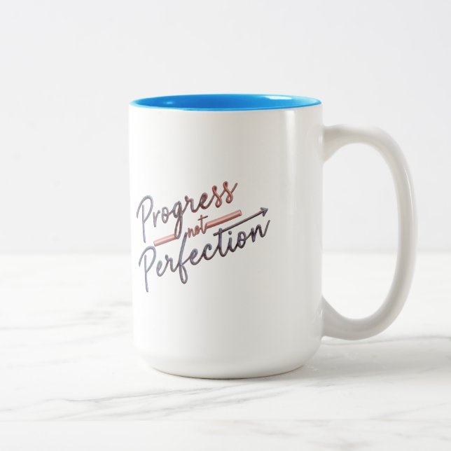 Bicolor Taza de café con cita inspiradora (Derecha)