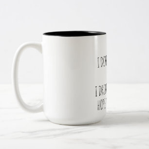 Bicolor Taza de café con citas divertidas