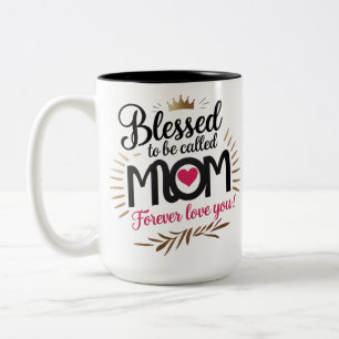 Bicolor Taza de café con corona Te amo por siempre Regalo