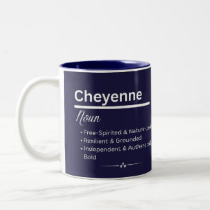 Bicolor Taza de café con el nombre personalizado de niña C