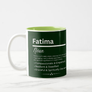 Bicolor Taza de café con el significado del nombre de niña