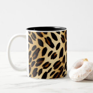 Bicolor Taza de café con estampado de leopardo: Taza de of