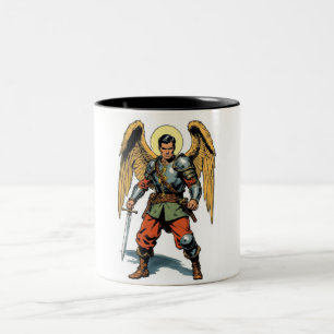 Bicolor Taza de café con estilo de cómic retro de San Migu