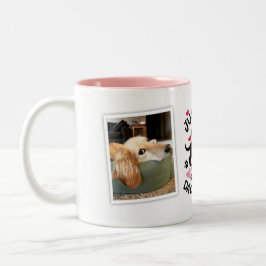 Bicolor Taza de café con foto del perro salchicha amante d