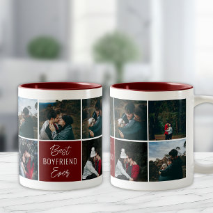 Bicolor Taza de Café con Foto Personalizada Mejor Novio de