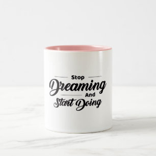 Bicolor Taza De Café Con Frase Motivadora