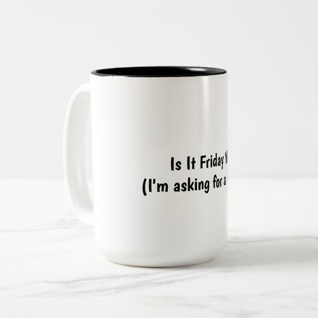 Bicolor Taza de café con humor (Anverso izquierdo)