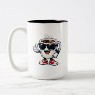Bicolor Taza de café con mucha energía