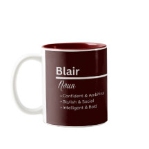 Taza de café con nombre personalizado Blair