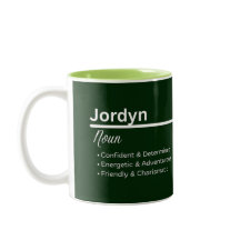 Taza de café con nombre personalizado Jordyn