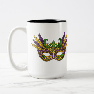 Bicolor Taza de café con patrón de coronas y joyas de Mard