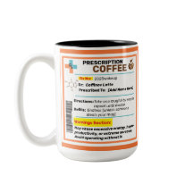 Taza de café con receta divertida personalizada