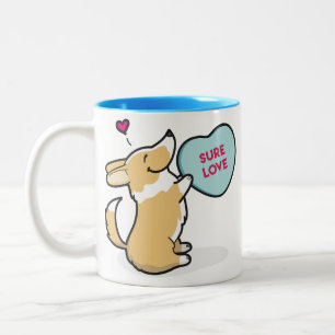 Bicolor Taza de café Corgi-Roja del 2015-Pembroke de la