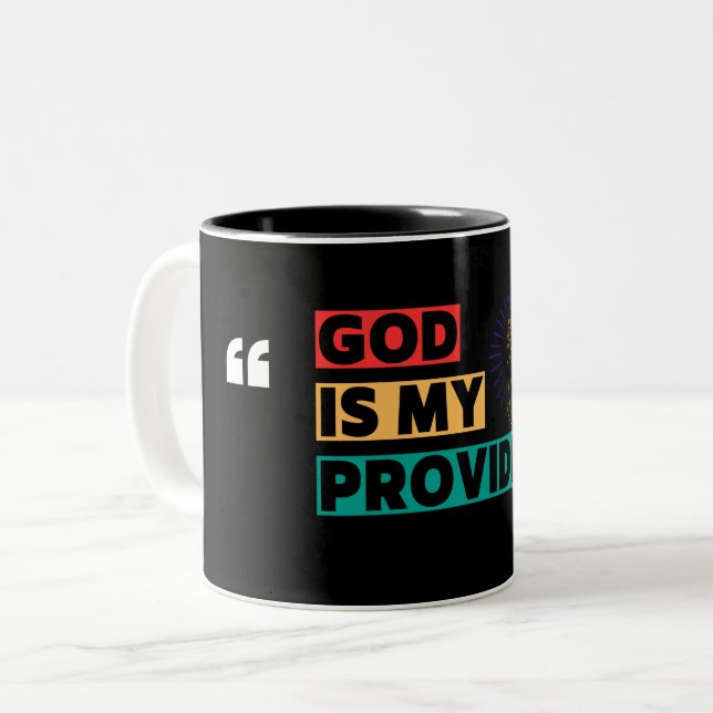 Bicolor Taza de café cristiana (Anverso izquierdo)