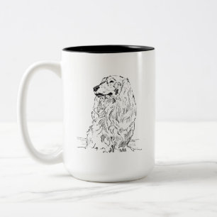 Bicolor Taza de café Dachshund – Perro salchicha de pelo l