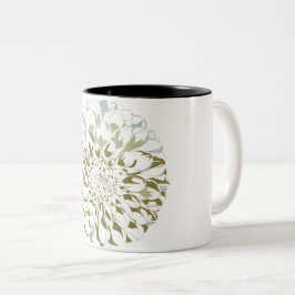 Bicolor Taza de café Dahlia Blanca