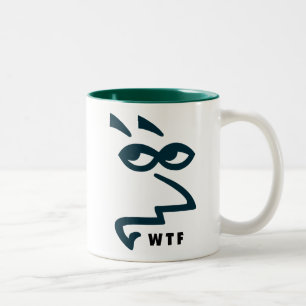 Bicolor Taza de café Dama Snarky WTF
