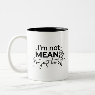 Bicolor Taza de café de 2 tonos con cita sarcástica