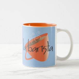 Bicolor Taza de café de Barista del La