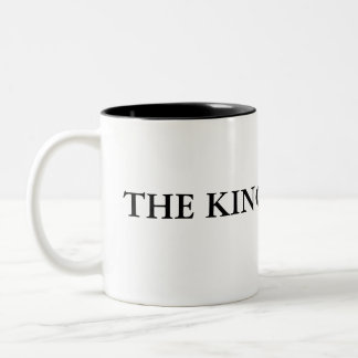 Bicolor Taza de café de cerámica audaz y regia 'El Rey de 