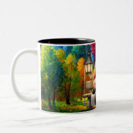 Bicolor Taza de café de cerámica de dos tonos | Gnomo en e