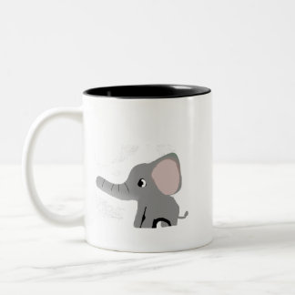 Bicolor Taza De Café De Cerámica De Elefante De Dibujos An