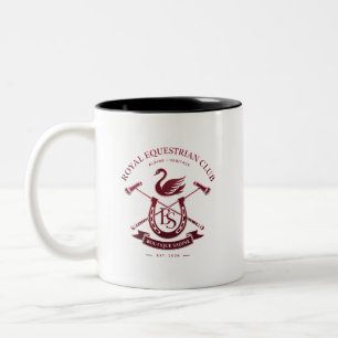 Bicolor Taza de café de cerámica del Royal Equestrian Club