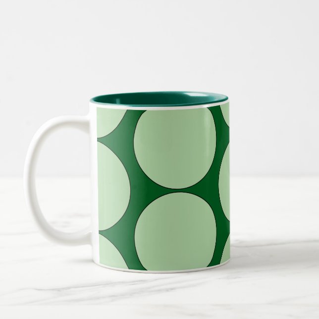 Bicolor Taza de café de cerámica POP BUBBLE "MATCHA" (Izquierda)