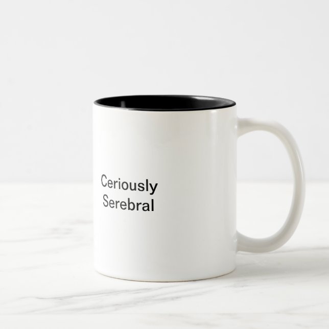 Bicolor Taza de café de Ceriously Serebral (Derecha)