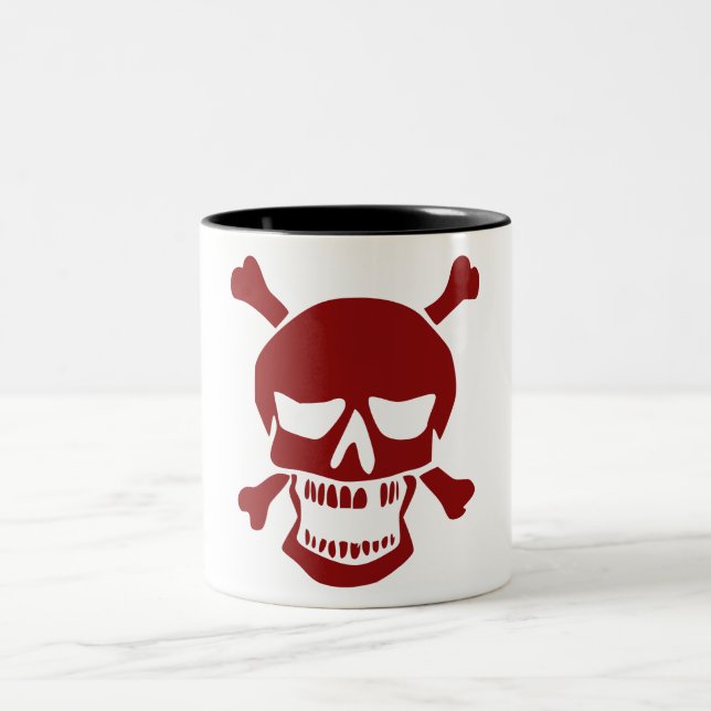 Bicolor Taza de café de cráneo (Centro)