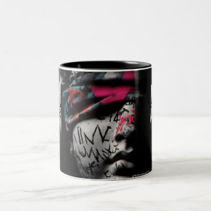 Bicolor Taza de café de cubo de hielo en llamas – Arte de 