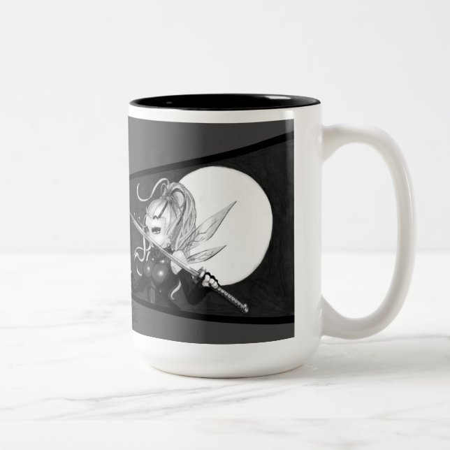 Bicolor Taza de café de Deathmoon de la libélula (Derecha)