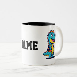 Bicolor Taza de café de dinosaurio lindo – divertido acces